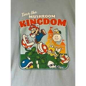 Super Mario blue graphic tee
